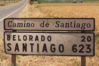 vejskilt til Santiago